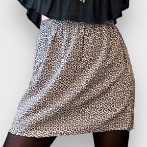 Black & White Floral Mini Skirt - Size 6